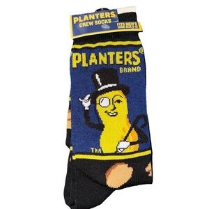 Planters Peanuts Brand Crew Socks Mens Size 6-12